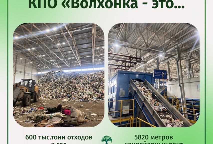 КПО "Волхонка" - это 600 тыс. тонн отходов в год и 5820 метров конвейерных лент.